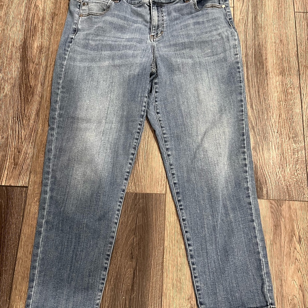 Liverpool Los Angeles women’s slim boyfriend jeans 18 W dark stretch 28”inseam